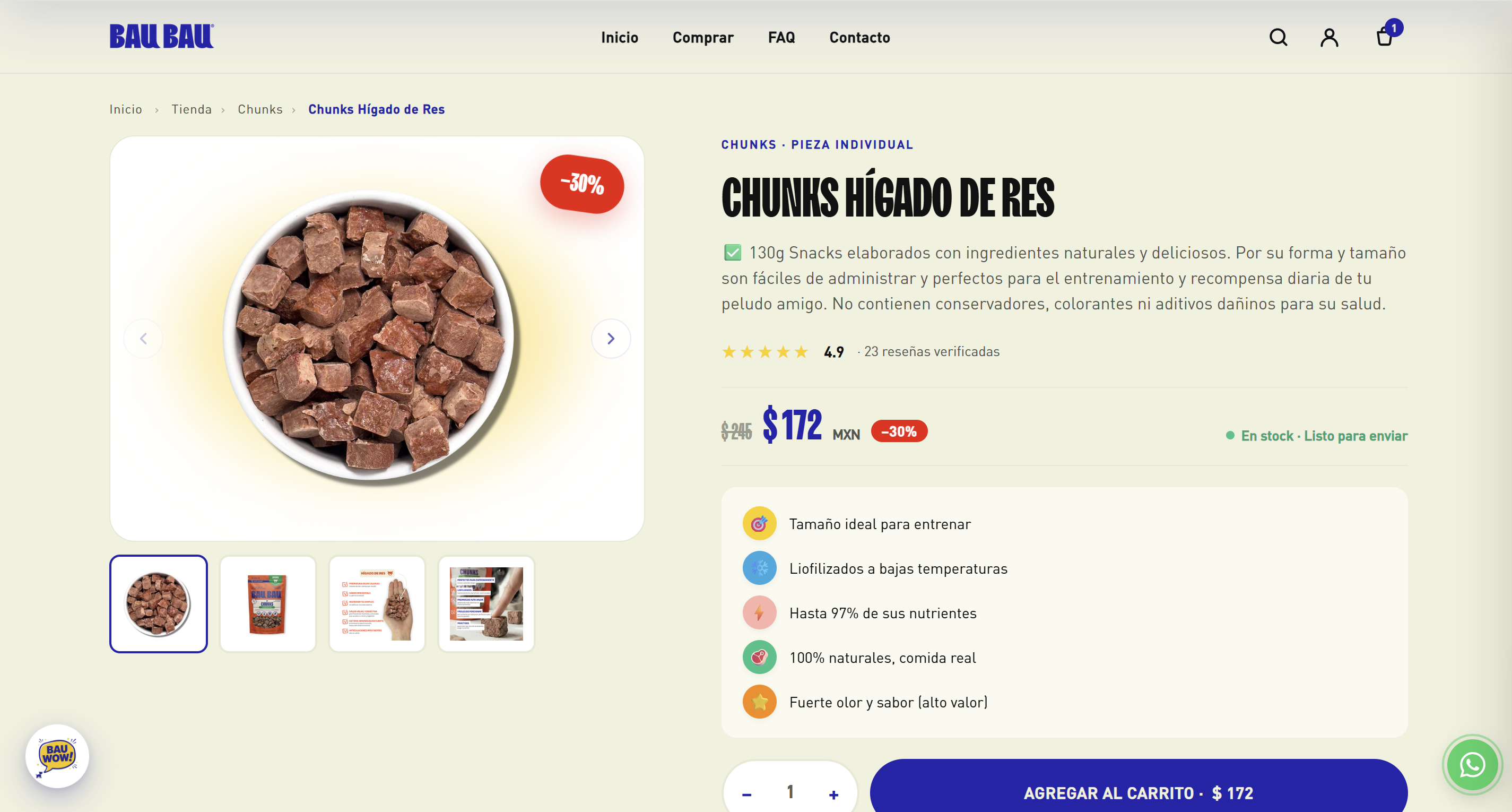 Bau Bau · ficha de producto después
