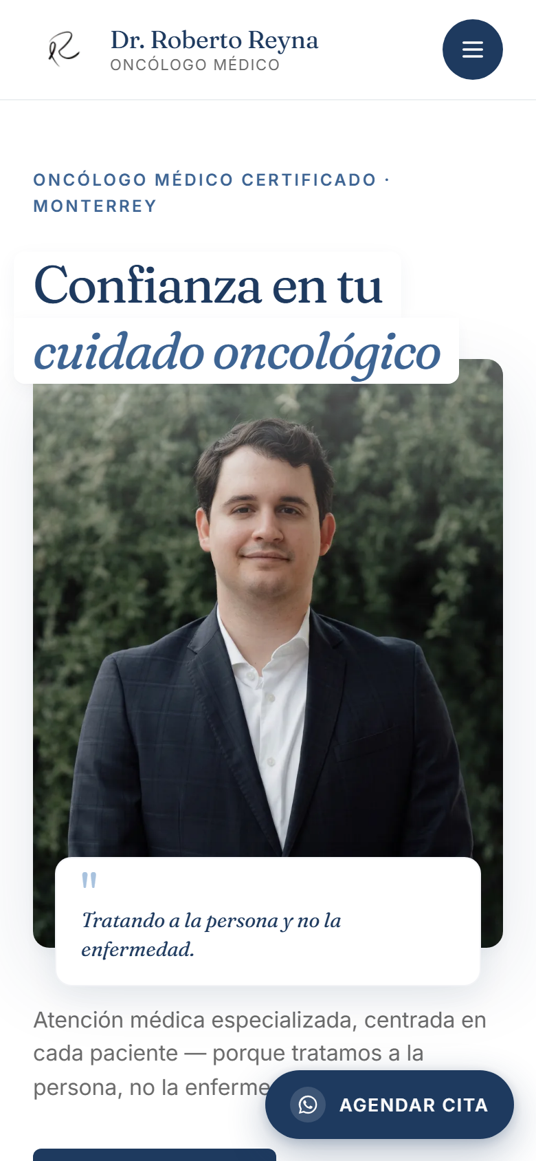 Sitio móvil · Dr. Roberto Reyna