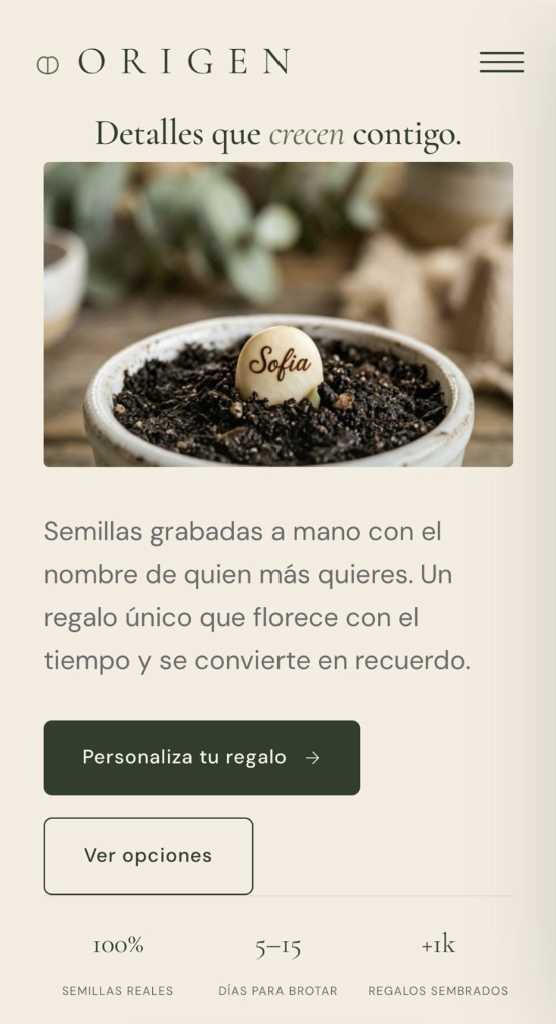 Sitio móvil · Origen